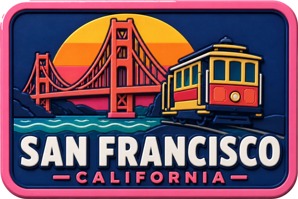 San Francisco, California — Vibrant Layers 3D Magnet