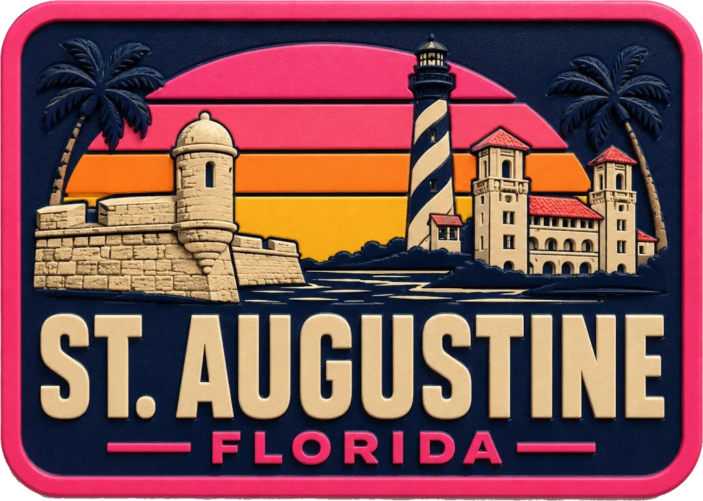 St Augustine Florida — Vibrant Layers 3D Magnet