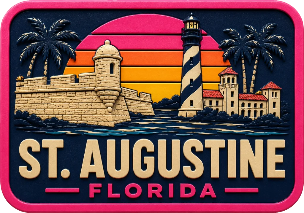 St Augustine - Florida — Vibrant Layers 3D Magnet