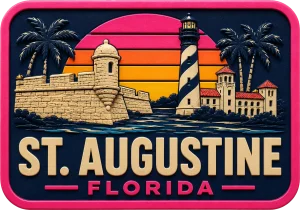 St Augustine - Florida — Vibrant Layers 3D Magnet
