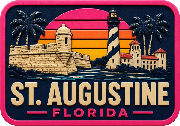 St Augustine - Florida — Vibrant Layers 3D Magnet