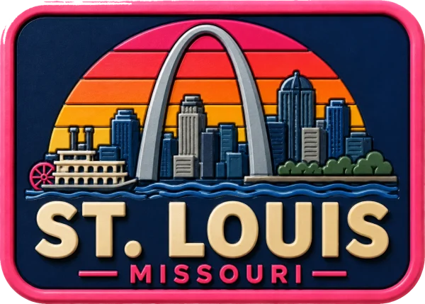 St Louis - Missouri — Vibrant Layers 3D Magnet