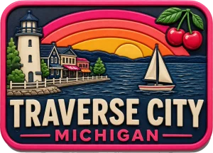 Traverse City - Michigan — Vibrant Layers 3D Magnet
