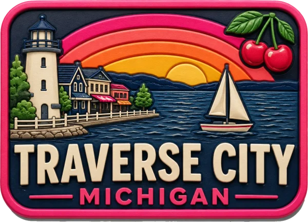 Traverse City - Michigan — Vibrant Layers 3D Magnet