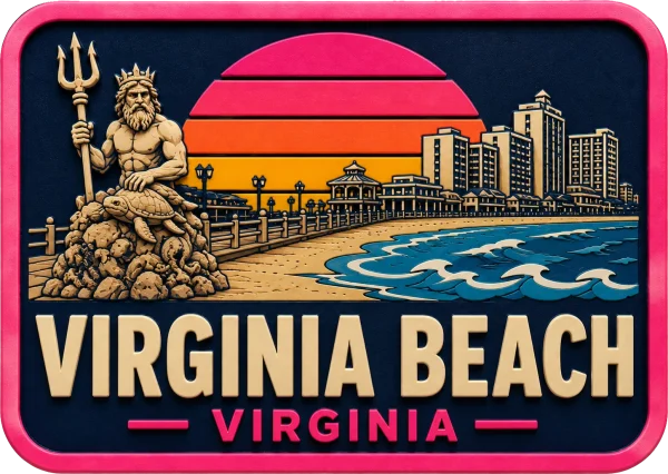 Virginia Beach - Virginia — Vibrant Layers 3D Magnet