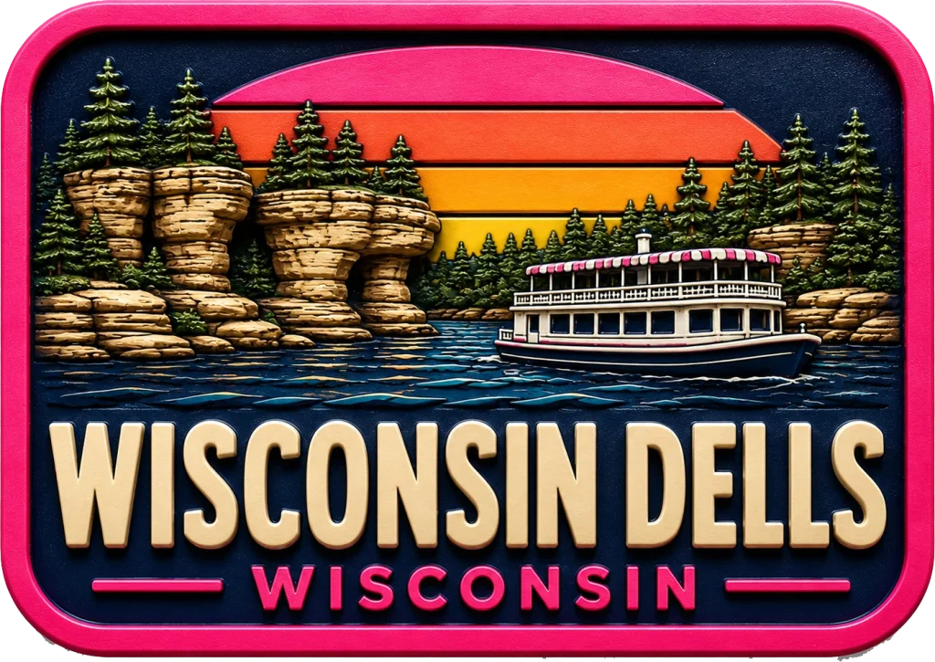 Wisconsin Dells - Wisconsin — Vibrant Layers 3D Magnet