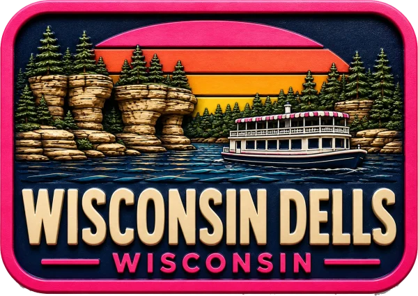 Wisconsin Dells - Wisconsin — Vibrant Layers 3D Magnet