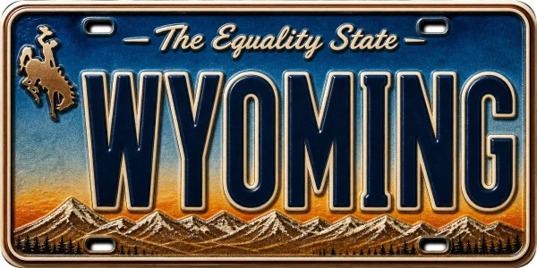 - Wyoming — License Plate Replica