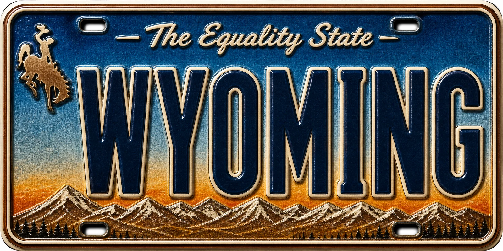 - Wyoming — License Plate Replica