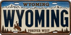 - Wyoming — License Plate Replica