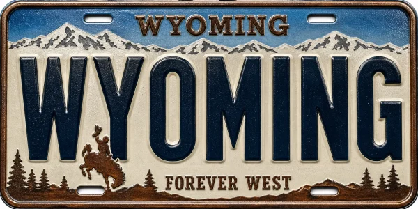- Wyoming — License Plate Replica