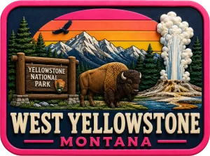 Yellowstone National Park - Montana — Vibrant Layers 3D Magnet